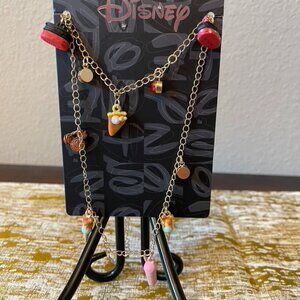 🎄Disney Mickey & Minnie Park Treats Charm Necklace(new but altered see pics)